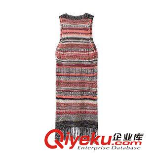 7.23 歐洲站 2015秋裝新款女裝 復古名族風dp時尚長款流蘇針織馬甲