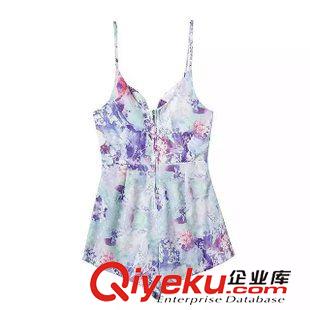 7.3 歐洲站 歐美2015夏季新款女裝 度假性感露臍印花吊帶連體褲 短褲