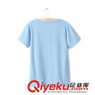 6.3 2015夏裝新款 韓版女裝 印花百搭圓領短袖T恤批發(fā)原始圖片3