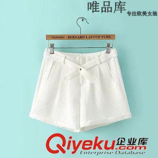5.29 歐洲站 廠家直銷速賣通2015夏裝新款 歐美女裝 純色花瓣短褲