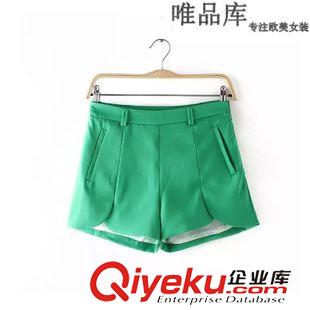 5.29 廠家直銷 歐洲站2015夏裝新款 歐美女裝 高腰數(shù)碼印花短褲 女式
