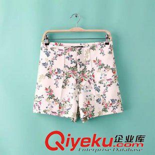 5.29 廠家直銷 歐洲站2015夏裝新款 歐美女裝 高腰數(shù)碼印花短褲 女式原始圖片2