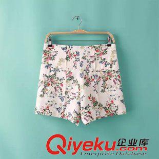 5.29 廠家直銷 歐洲站2015夏裝新款 歐美女裝 高腰數(shù)碼印花短褲 女式原始圖片3