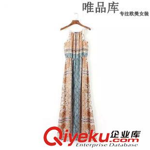 5.28 歐洲站 2015秋裝新款歐美女裝職業(yè)修身氣質(zhì)拼接撞色短袖連衣裙