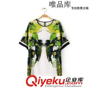 5.12 歐美2015女裝夏季新款香水瓶印花泡泡袖短袖連衣裙