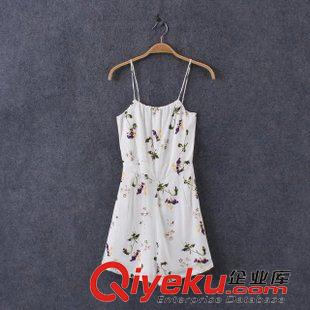 5.11 歐洲站 2015夏季新款歐美風(fēng)性感露背印花吊帶連體短褲 女 批發(fā)原始圖片2