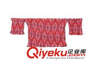 5.4 速賣通ebay2015夏季新款 波西米亞沙灘度假性感印花長裙兩件套裝原始圖片2