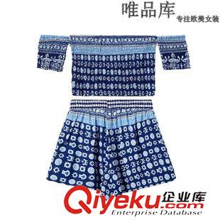 5.4 速賣通爆款2015夏季新款歐美風(fēng)性感露背純色蕾絲花邊連體褲 熱褲