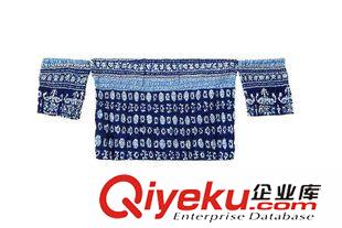 5.4 速賣通ebay 2015夏季新款歐美風(fēng)性感沙灘度假印花短褲兩件套裝原始圖片2