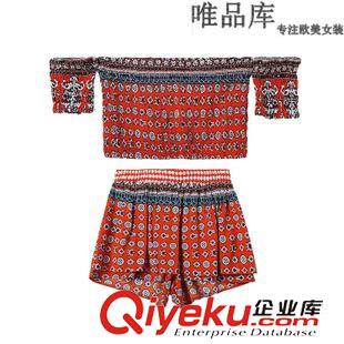 5.4 速賣通ebay歐美風(fēng)2015夏季新品性感波浪紋蕾絲花邊吊帶連體短褲