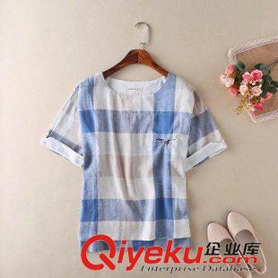 棉麻.文藝  2015夏季新款日韓森系甜美小清新學(xué)生刺繡小花寬松版娃娃衫連衣裙