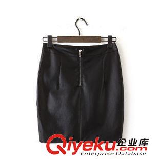 皮裙 現(xiàn)貨批發(fā)歐美2015秋裝新款女裝 修身顯瘦包臀短裙PU皮裙半身裙