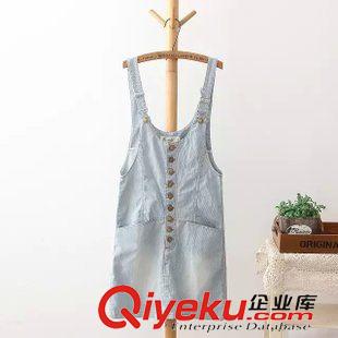 背帶裙 歐洲站 廠家直銷2015夏裝新款歐美女裝 棉麻大V領(lǐng)裸背b背帶連衣裙