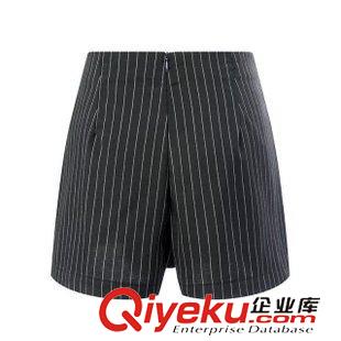 短褲 廠家直銷 速賣通  貨源 歐美女裝豎條紋鐵環(huán)裙褲短褲批發(fā)原始圖片3