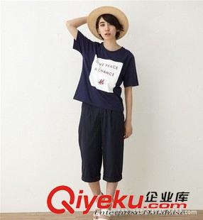 女T恤 moussy 2015夏季{zx1}款小鳥字母印花 純棉休閑 短袖T恤 SLY