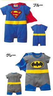 套裝 超人 蝙蝠俠短袖哈衣 爬服原始圖片2
