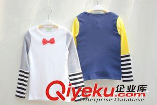 上衣 2015新款 韓版蝴蝶結(jié) 打底衣 時(shí)尚 可愛(ài) 萌寶必備原始圖片2