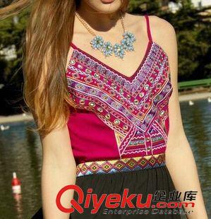 8月中旬 歐美外貿(mào)出口 ebay  速賣通熱 露背吊帶印花長(zhǎng)裙 雪紡連衣裙現(xiàn)貨