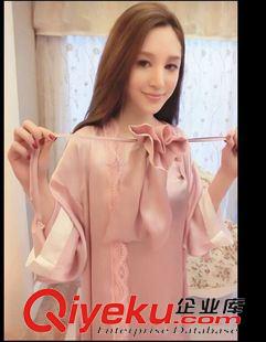 套裝 gd絲綢吊帶家居服兩件套蕾絲花邊冰絲吊帶睡裙套裝送布袋女裝潮原始圖片2