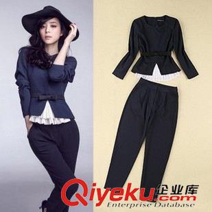套裝 2015新款 歐美dp楊冪同款白色小鳥T恤上衣+印花半裙套裝女裝潮