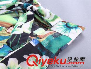 半身裙 歐洲站夏裝新款印花蝴蝶結(jié)A字裙歐美女裝半身裙短裙高腰裙子原始圖片3