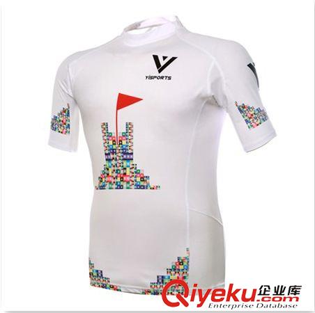 Yisports 品牌服饰 Yisports 紧身衣 户外运动 跑步 训练 莱卡上衣Rashguard