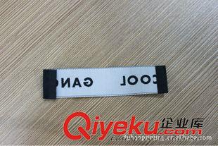織嘜、織標(biāo)系列 杭州商標(biāo)廠專業(yè)定做各種外貿(mào)服裝領(lǐng)標(biāo)，黑底白字原始圖片2