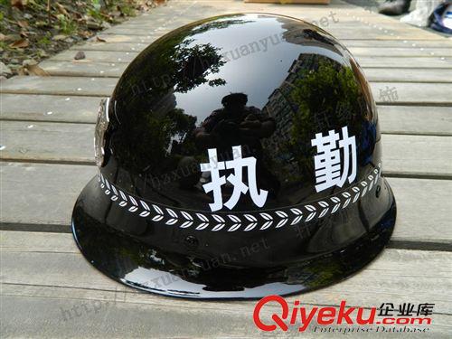 勤務(wù)頭盔 黑執(zhí)勤頭盔防護頭盔保安巡邏頭盔安全帽保安治安頭盔送帽徽原始圖片3