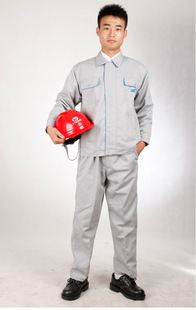 長袖工作服 爆款長袖工作服套裝直銷批發(fā) 定做耐磨汽修車間廠服勞保服套裝原始圖片2
