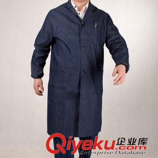 套袖系列 廠家直銷牛仔大褂 藍大褂工作服 搬運服長大褂 勞保工作服免印字原始圖片3