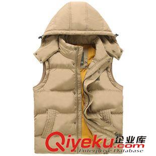 棉馬甲 吉普達Jeep Falow 秋冬新款男加厚連帽保暖休閑馬甲 男背心外套原始圖片3
