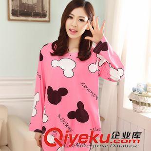 盛夏裝 秋季新款 家居服女士 夏季空調(diào)裝睡衣可愛(ài)卡通長(zhǎng)袖睡衣批發(fā)套裝原始圖片2