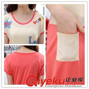 裙款 2015夏季爆款卡通可愛少女印花睡裙 清新居家連體睡裙 廠家直銷原始圖片3