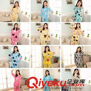 牛奶絲 2105新款長(zhǎng)袖睡衣 春夏可愛卡通米奇睡衣 牛奶絲女士家居服套裝原始圖片2