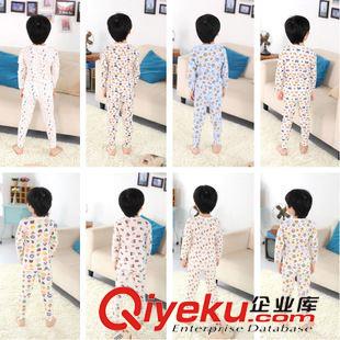 親子裝/童裝 2015春秋季家居服純棉睡衣 男童女童空調(diào)服萊卡棉衣套裝 廠家直銷原始圖片2