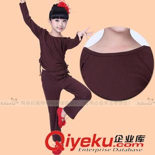 褲子系列 aduola2015秋冬新款 練功服兒童拉丁舞套裝羊毛 舞蹈服 女原始圖片3