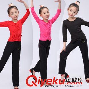 秋冬款拉丁舞蹈服 2015秋冬新款兒童拉丁舞長袖上衣 少兒拉丁舞上衣 101中長袖原始圖片2