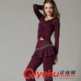 成人舞蹈服 2015 新款廣場(chǎng)舞蹈服 長(zhǎng)袖中老年拉丁舞套裝 舞蹈服套裝