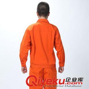 新款工作服 廠家批發橘黃色秋冬款工作服套裝工人制服勞保工作服廠服定做工裝原始圖片3