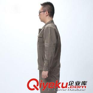 新款工作服 2015款駝灰秋冬工作服套裝 加厚勞保工作服 定做廠服工裝 職業(yè)裝原始圖片2