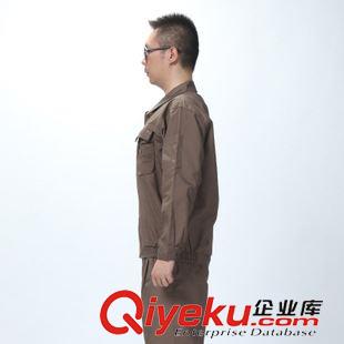新款工作服 廠家批發 秋冬款駝灰色長袖工作服套裝勞保工作服定做廠服原始圖片2