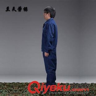 春秋熱賣 春秋款長袖牛仔工作服定做勞保工作服套裝純棉牛仔工裝電焊工作服原始圖片2