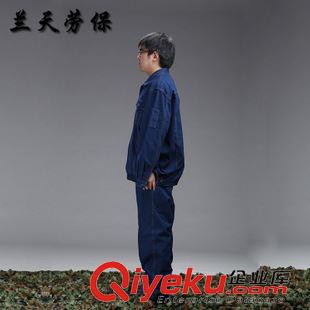 春秋新品 廠家批發(fā) 工作服定做勞保工作服套裝純棉秋冬牛仔工裝電焊工作服原始圖片2