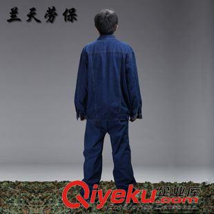 春秋新品 廠家批發(fā) 工作服定做勞保工作服套裝純棉秋冬牛仔工裝電焊工作服原始圖片3