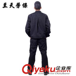 春秋新品 廠家批發 井用網格冬作訓服春秋 保安執勤服通用黑色優質訓練服原始圖片3