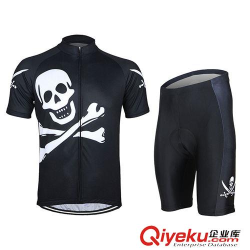套裝 艾速歐現(xiàn)貨 短袖騎行服套裝自行車(chē)山地車(chē)衣服 吸汗速干骷髏頭原始圖片3