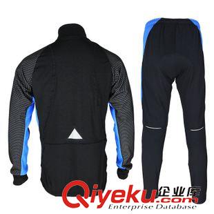 長袖套裝 代發arsuxeo 秋冬擋風抓絨騎行服套裝防風保暖賽車服自行車騎行服原始圖片2