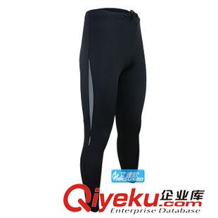 緊身褲 彈力緊身 跑步褲 運(yùn)動(dòng)健身田徑騎行訓(xùn)練吸汗快速干收腿九分長褲男原始圖片3