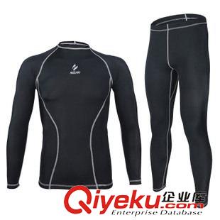套裝 Pro運(yùn)動(dòng)緊身衣 速干騎行內(nèi)衣跑步足籃球訓(xùn)練健身彈力長袖套裝男原始圖片2