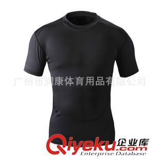跑步上衣 艾速歐現(xiàn)貨 拼網(wǎng)透氣速干彈力緊身短袖T恤上衣快干衣原始圖片2